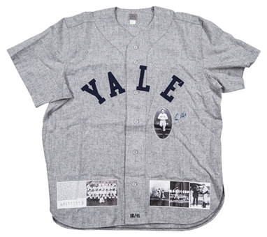 George H.W. Bush Signed Yale University Baseball Jersey (JSA LOA)